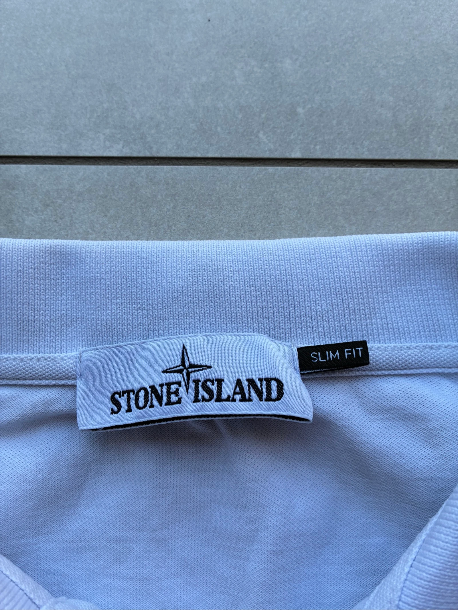Polo Stone Island Branco Autêntico com Logo Bordado Y2K Slim Fit Tamanho GG – Ótimo Estado – photo 3